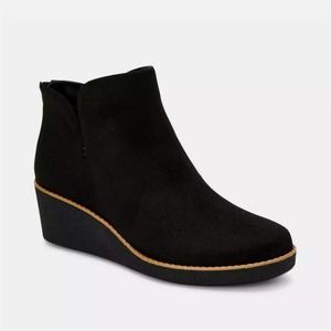 New Style & Co Black Wedge Booties